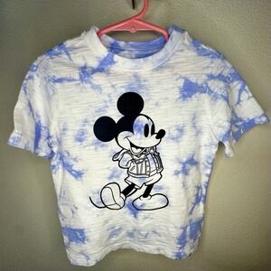 Baby Gap S/S Blue White Tie-Dye Mickey Mouse Graphic Tee T-Shirt Sz 5 years NWOT